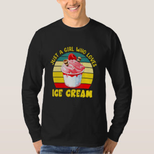 Camiseta Apenas Uma Menina Que Adora Sorvete