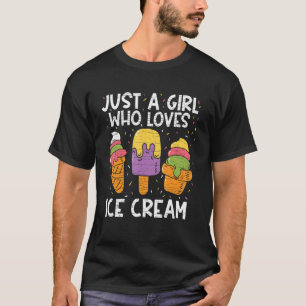 Camiseta Apenas Uma Menina Que Adora Sorvete