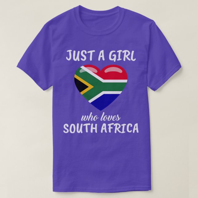 Camiseta Apenas Uma Menina Que Ama A África Do Sul (Frente do Design)