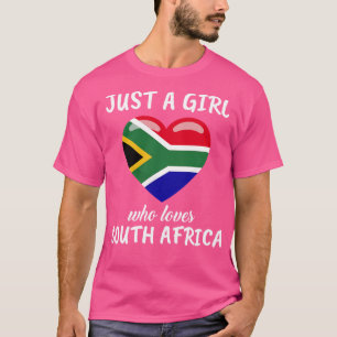 Camiseta Apenas Uma Menina Que Ama A África Do Sul