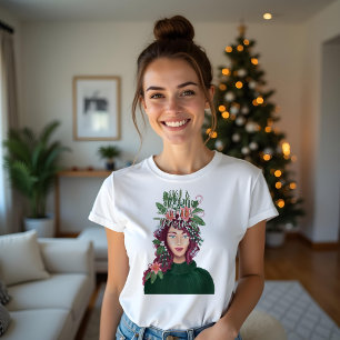 Camiseta Apenas Uma Menina Que Ama A Beleza De Natal