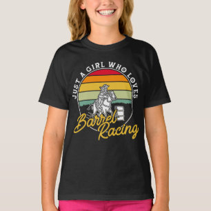 Camiseta Apenas Uma Menina Que Ama A Corrida De Cavalo De B