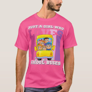 Camiseta Apenas Uma Menina Que Ama A Escola Custa Crianças