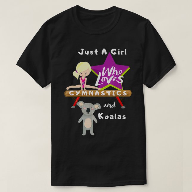 Camiseta Apenas Uma Menina Que Ama A Ginástica E O Presente (Frente do Design)
