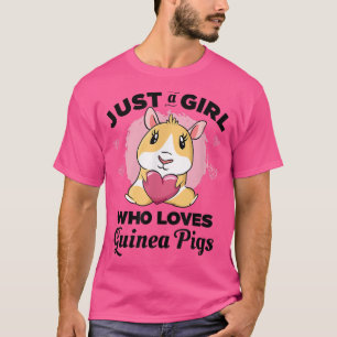 Camiseta Apenas Uma Menina Que Ama A Guiné Pigs 3481