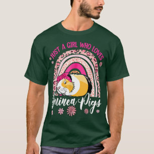 Camiseta Apenas Uma Menina Que Ama A Guiné Pigs Floral Rain