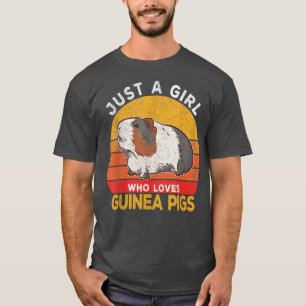 Camiseta Apenas Uma Menina Que Ama A Guiné Pigs Lover Wheek