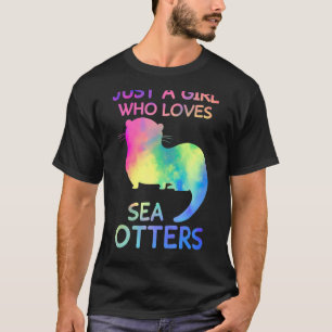 Camiseta Apenas Uma Menina Que Ama A Lontra Do Mar De Tarte