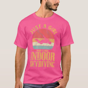 Camiseta Apenas Uma Menina Que Ama A Paraquedismo Interior