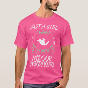 Camiseta Apenas Uma Menina Que Ama A Paraquedismo Interior