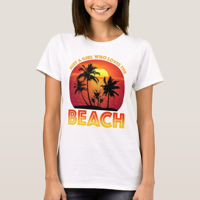 Camiseta Apenas Uma Menina Que Ama A Praia (Frente)