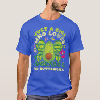 Camiseta Apenas Uma Menina Que Ama Abacates E Borboletas, M