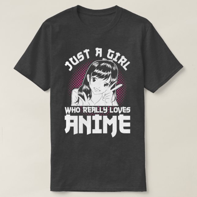 Camiseta Apenas Uma Menina Que Ama Anime (Frente do Design)