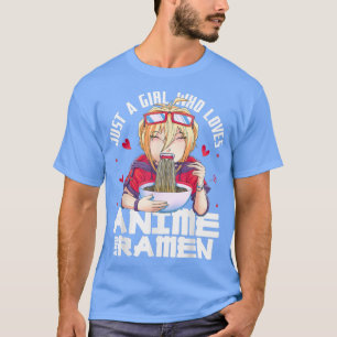 Camiseta Apenas Uma Menina Que Ama Anime E Adolescente De R