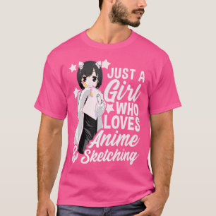 Camiseta Apenas Uma Menina Que Ama Anime E Desenho