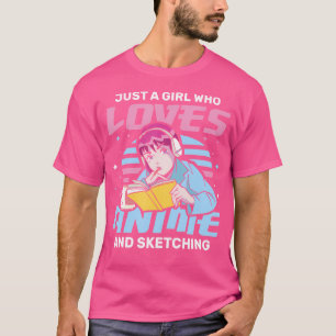 Camiseta Apenas Uma Menina Que Ama Anime E Desenho