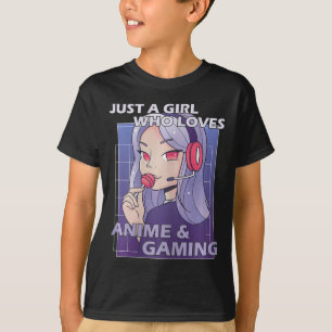 Camiseta Apenas Uma Menina Que Ama Anime E Jogos