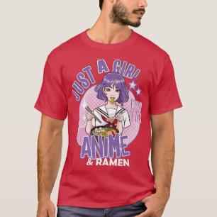 Camiseta Apenas Uma Menina Que Ama Anime E Ramen Japonês So