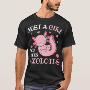 Camiseta Apenas Uma Menina Que Ama Aolotls Kawaii Anime Aol