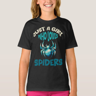 Camiseta Apenas Uma Menina Que Ama Aranhas