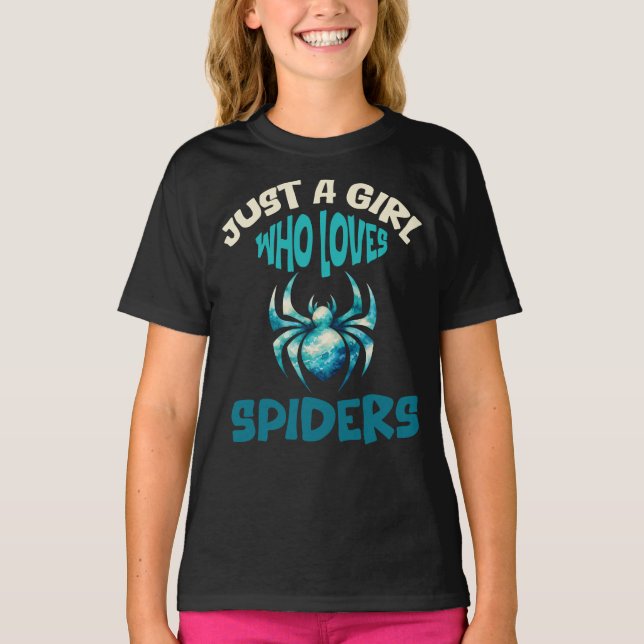 Camiseta Apenas Uma Menina Que Ama Aranhas (Frente)