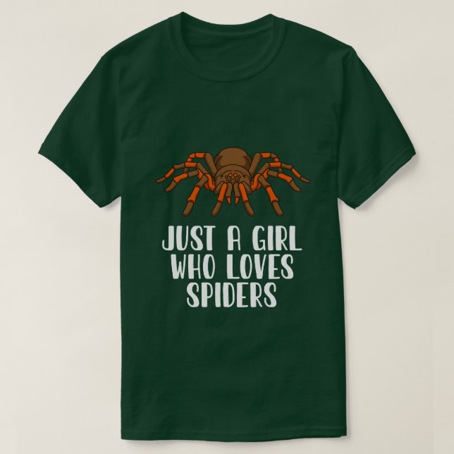 Camiseta Apenas Uma Menina Que Ama Aranhas (Frente do Design)