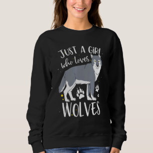 Camiseta Apenas Uma Menina Que Ama As Mulheres Lobos