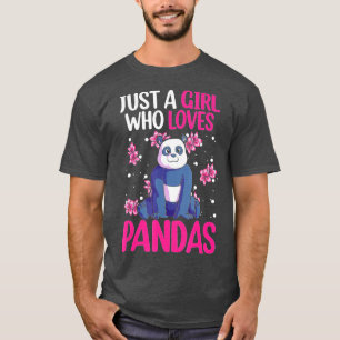 Camiseta Apenas Uma Menina Que Ama As Mulheres Pandas Panda