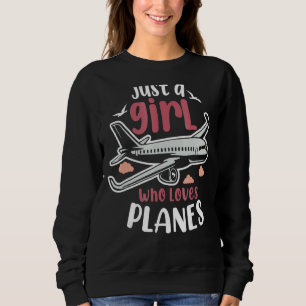 Camiseta Apenas Uma Menina Que Ama Aviões Futuro Avião Pilo