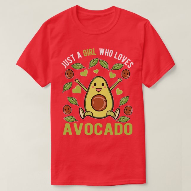 Camiseta Apenas Uma Menina Que Ama Avocado (Frente do Design)