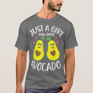 Camiseta Apenas Uma Menina Que Ama Avocado Vegan Guac Fruta