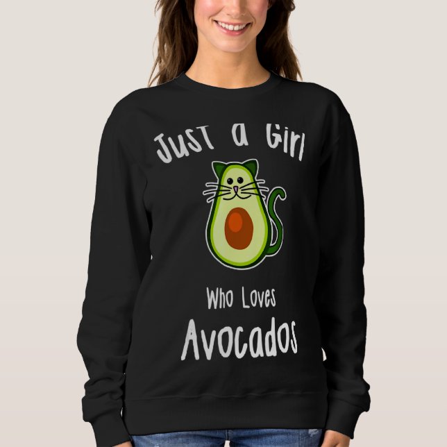 Camiseta Apenas Uma Menina Que Ama Avocados Cat Avocado (Frente)