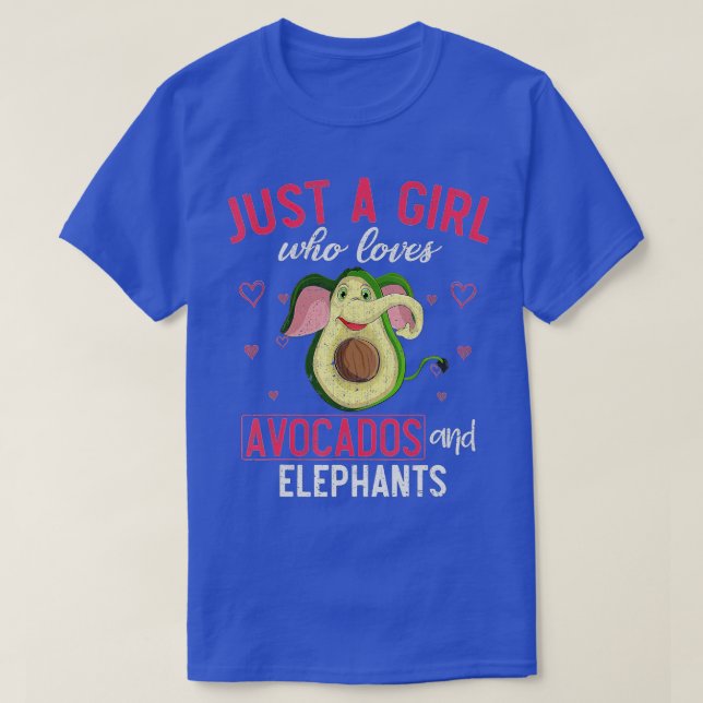 Camiseta Apenas Uma Menina Que Ama Avocados E Elefantes Afr (Frente do Design)