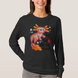 Camiseta Apenas Uma Menina Que Ama Axolotls Watercolor Axol