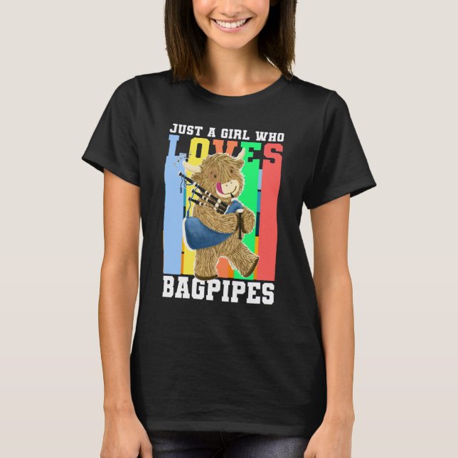 Camiseta Apenas Uma Menina Que Ama Bagpipe (Frente)