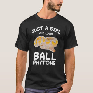 Camiseta Apenas Uma Menina Que Ama Ball Python Cobra Réptil