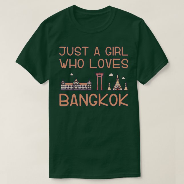 Camiseta Apenas Uma Menina Que Ama Bangkok (Frente do Design)