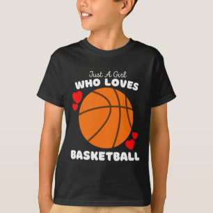 Camiseta Apenas Uma Menina Que Ama Basquete - Bicho De Meni