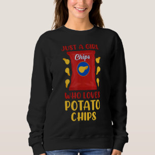 Camiseta Apenas Uma Menina Que Ama Batata Frita Snack 2
