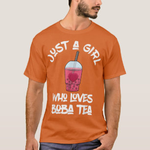 Camiseta Apenas Uma Menina Que Ama Boba Tea Kawaii Bubble T