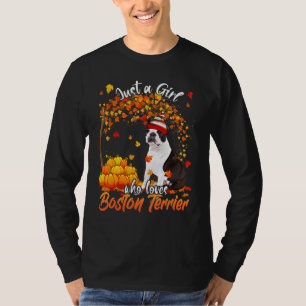 Camiseta Apenas Uma Menina Que Ama Boston Terrier Dog Graça