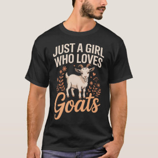 Camiseta Apenas Uma Menina Que Ama Cabras Cabra