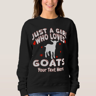 Camiseta Apenas Uma Menina Que Ama Cabras Personalizado