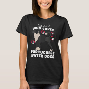 Camiseta Apenas Uma Menina Que Ama Cachorros De Água Portug
