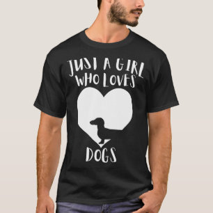 Camiseta Apenas Uma Menina Que Ama Cachorros Negros Cachorr