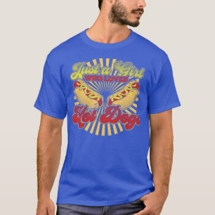 Camiseta Apenas Uma Menina Que Ama Cachorros Quentes