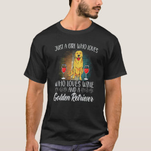 Camiseta Apenas Uma Menina Que Ama Cães Vinho Retriever