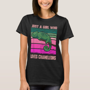 Camiseta Apenas Uma Menina Que Ama Camaleões Engraçada Cita