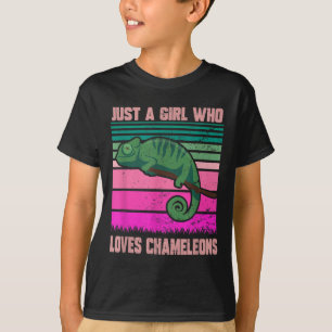 Camiseta Apenas Uma Menina Que Ama Camaleões Engraçada Cita