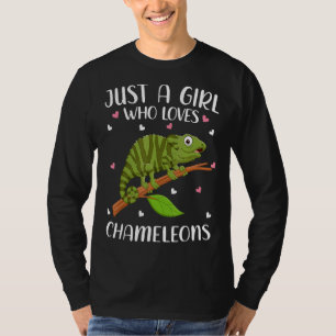 Camiseta Apenas Uma Menina Que Ama Camaleões Para Mulheres